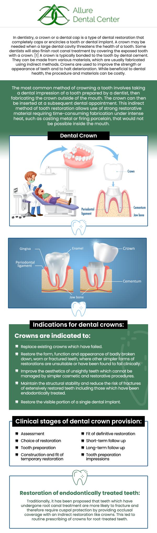 A dental crown is a tooth-shaped cap that restores a decayed, broken, weak, or worn-down tooth. Our board-certified Dr. Trinh Lee and Dr. Suzanna Lee provide comprehensive and specialized diagnosis and treatment. Visit Allure Dental Center to learn more. For more information, contact us or schedule an online appointment. We are conveniently located at 570 N Shoreline Blvd Mountain View, CA 94043.