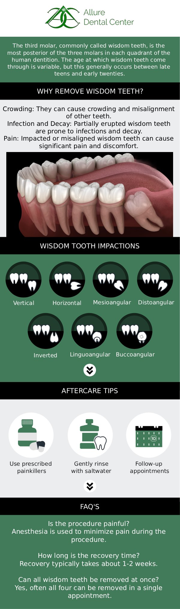 Many patients decide to remove their wisdom teeth as a preventative measure before problems arise. Nevertheless, wisdom teeth can cause a range of health issues that makes their removal imperative for some patients. Wisdom teeth removal is provided at Allure Dental Center by our providers Dr. Trinh Lee and Dr. Suzanna Lee. For more information, contact us or request an appointment online! We are conveniently located at 570 N Shoreline Blvd Mountain View, CA 94043. We also encourage new and existing patients to visit us online for directions to our leading dental clinic. Visit us today and smile with confidence again! Many patients decide to remove their wisdom teeth as a preventative measure before problems arise. Nevertheless, wisdom teeth can cause a range of health issues that makes their removal imperative for some patients. Wisdom teeth removal is provided at Allure Dental Center by our providers Dr. Trinh Lee and Dr. Suzanna Lee. For more information, contact us or request an appointment online! We are conveniently located at 570 N Shoreline Blvd Mountain View, CA 94043. We also encourage new and existing patients to visit us online for directions to our leading dental clinic. Visit us today and smile with confidence again!